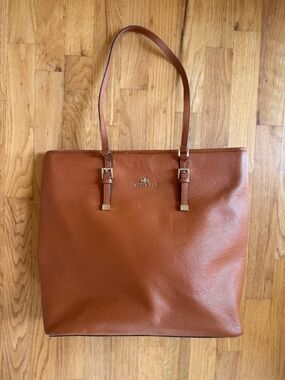 Tan Leather Tote Bag - Classic Women’s Shoulder Bag